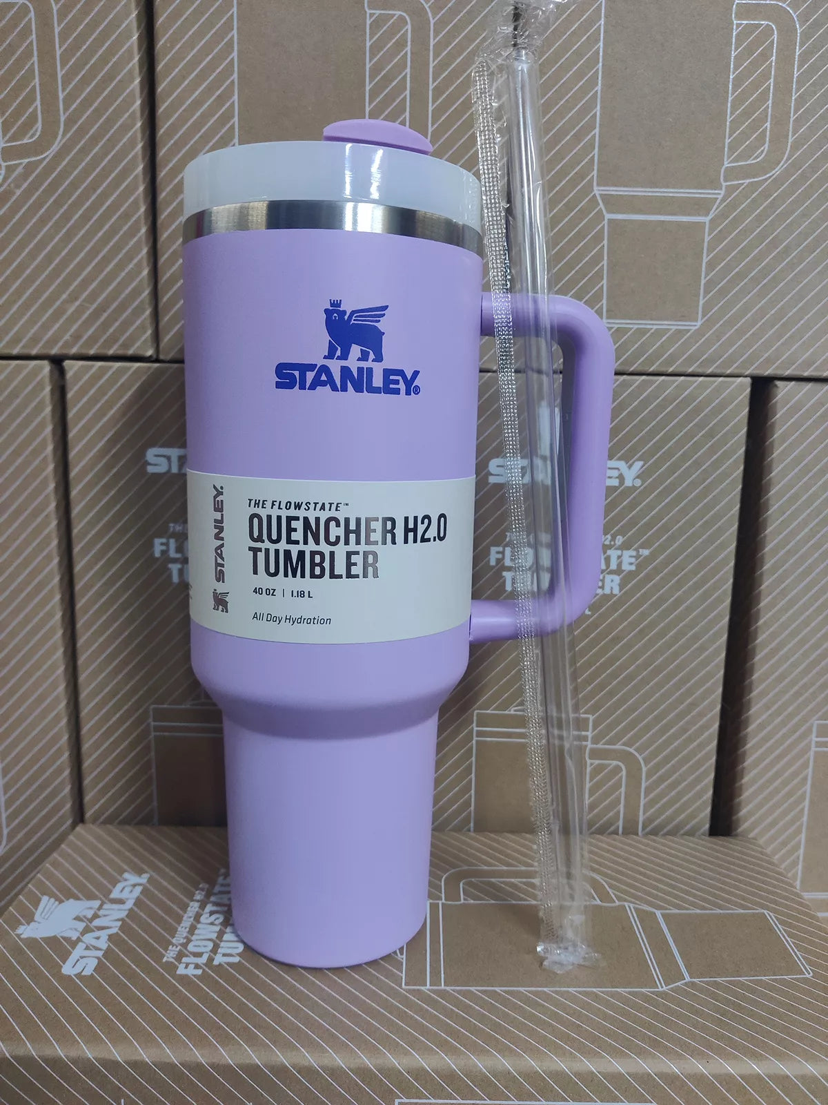 Stanley 40 oz Cup with Straw Lid Insulated Stainless Steel Tumbler
