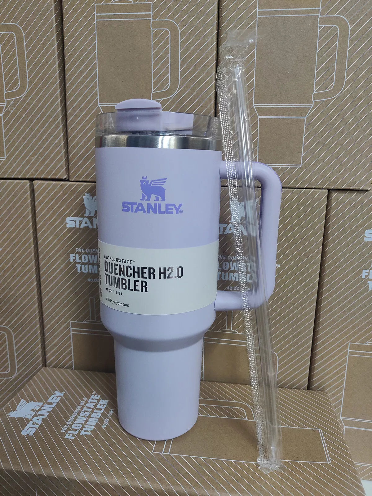 Stanley 40 oz Cup with Straw Lid Insulated Stainless Steel Tumbler