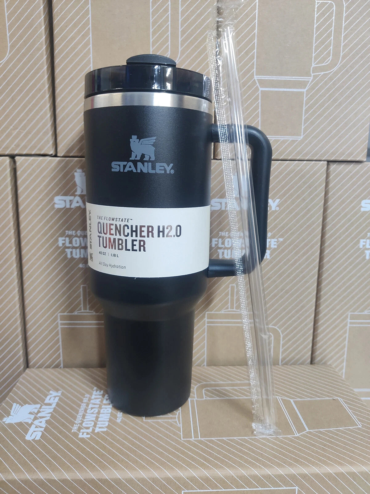 Stanley 40 oz Cup with Straw Lid Insulated Stainless Steel Tumbler